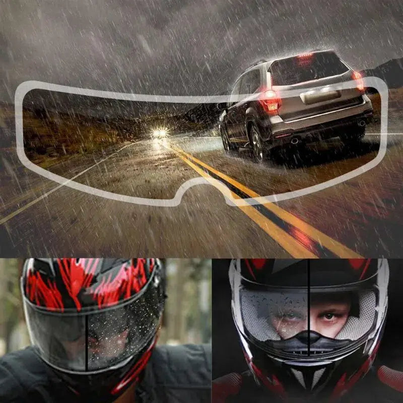 2 x 1 Clear Vision Pro, visor anti-empañante y visor anti-lluvia